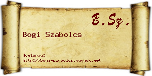 Bogi Szabolcs névjegykártya